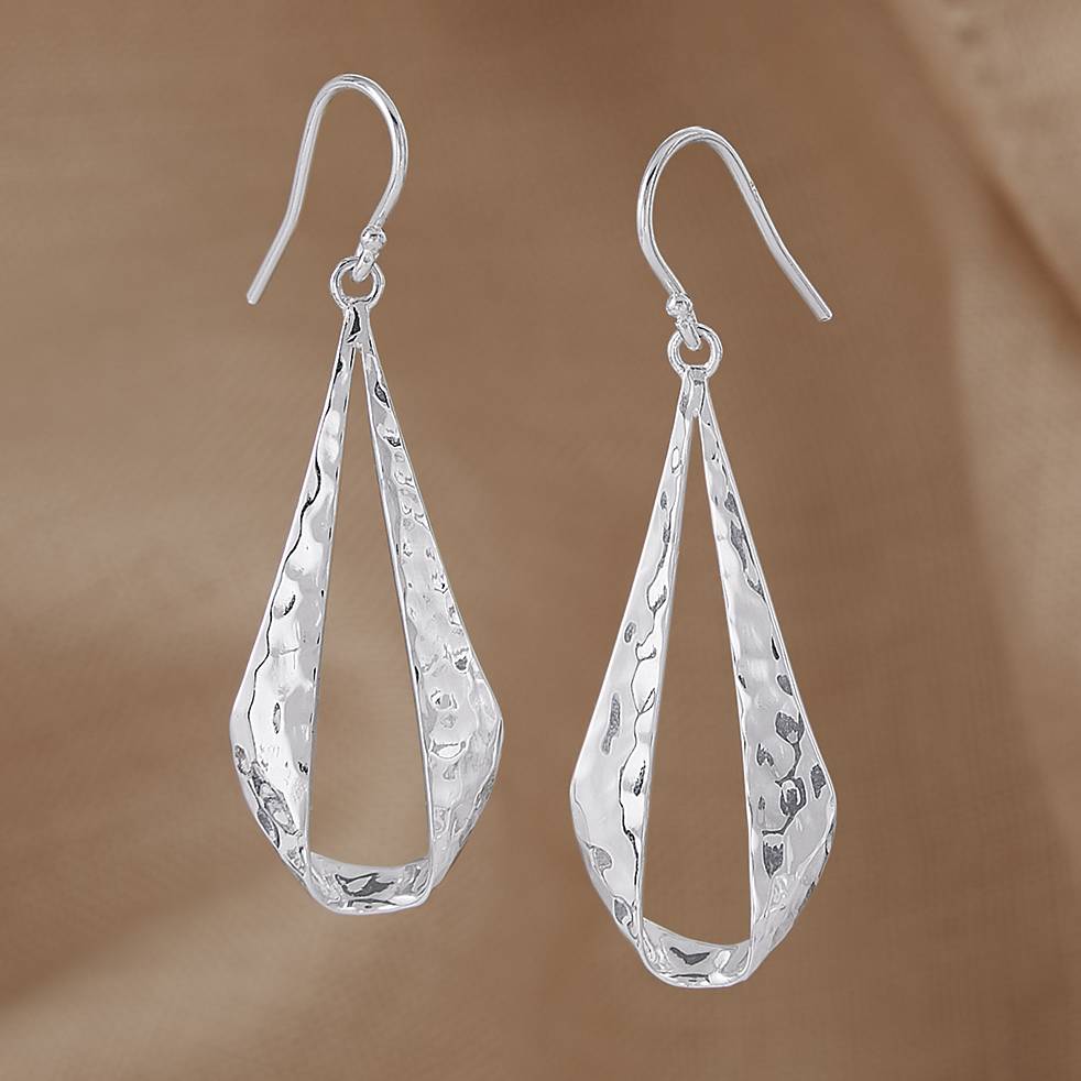 Sterling Ribbon Earrings - Northstyle Catalog