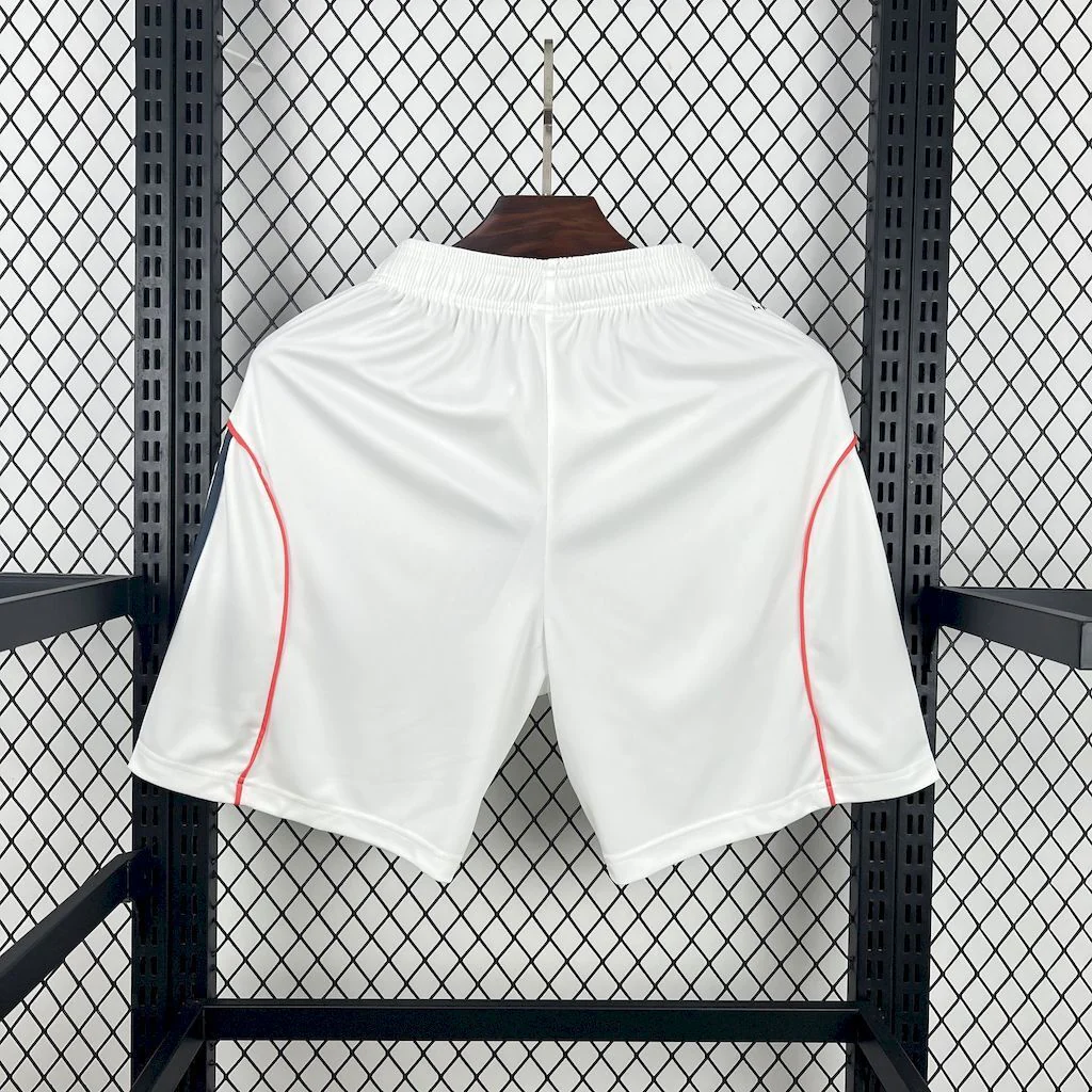 Bayern Munich 2025/26 Away Shorts – White & Dark Stripes