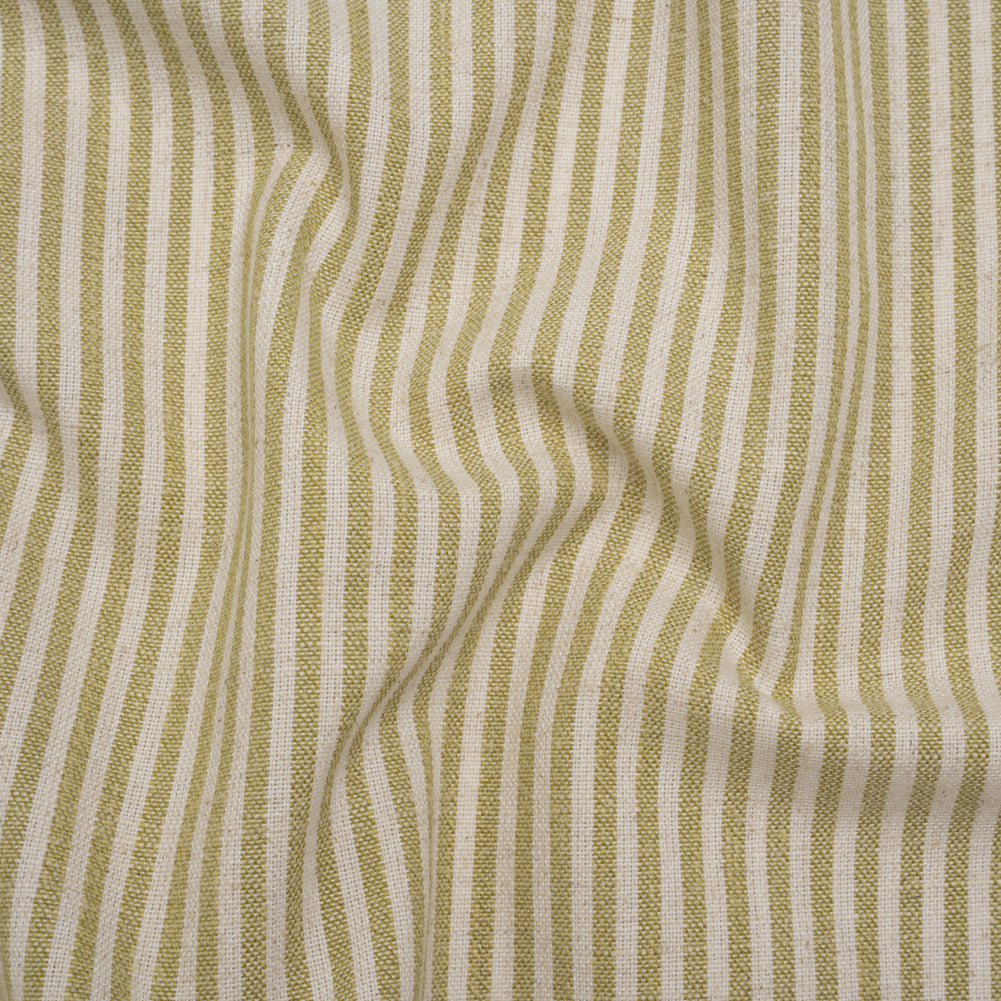 Recycled Polyester Blend Woven - Olive Candy Stripes - British Imported - Joann Fabrics