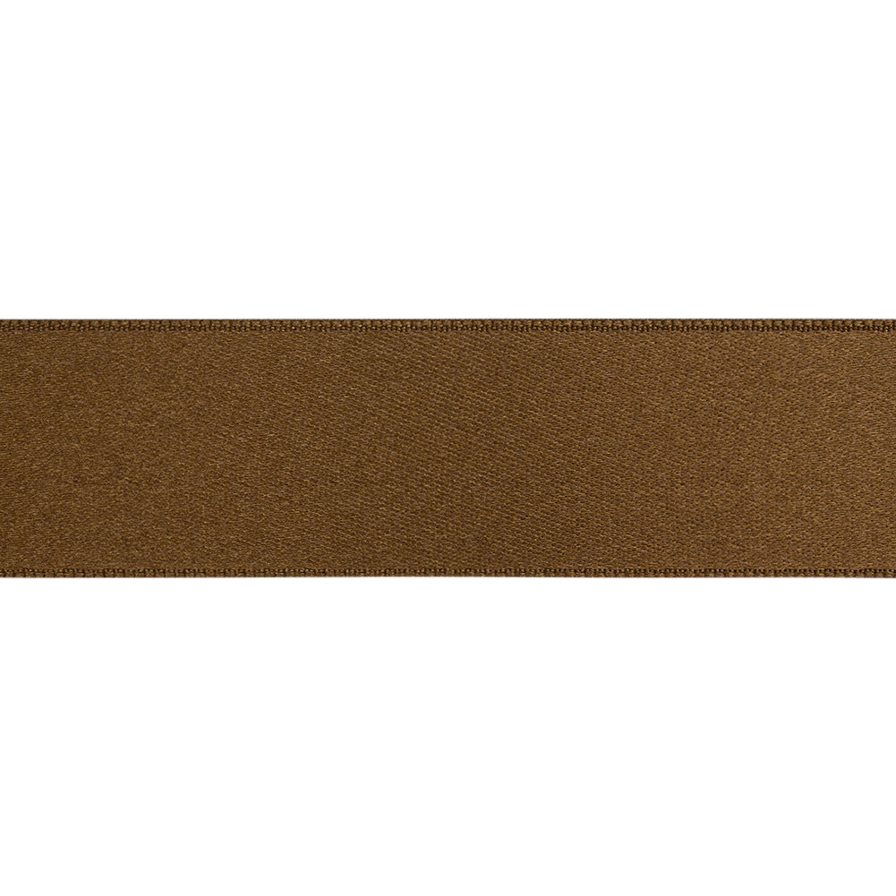 Light Brown Double Face French Satin Ribbon - 1