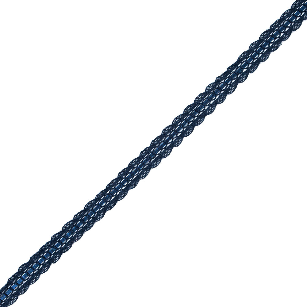 Navy European Crochet Trim - 0.75