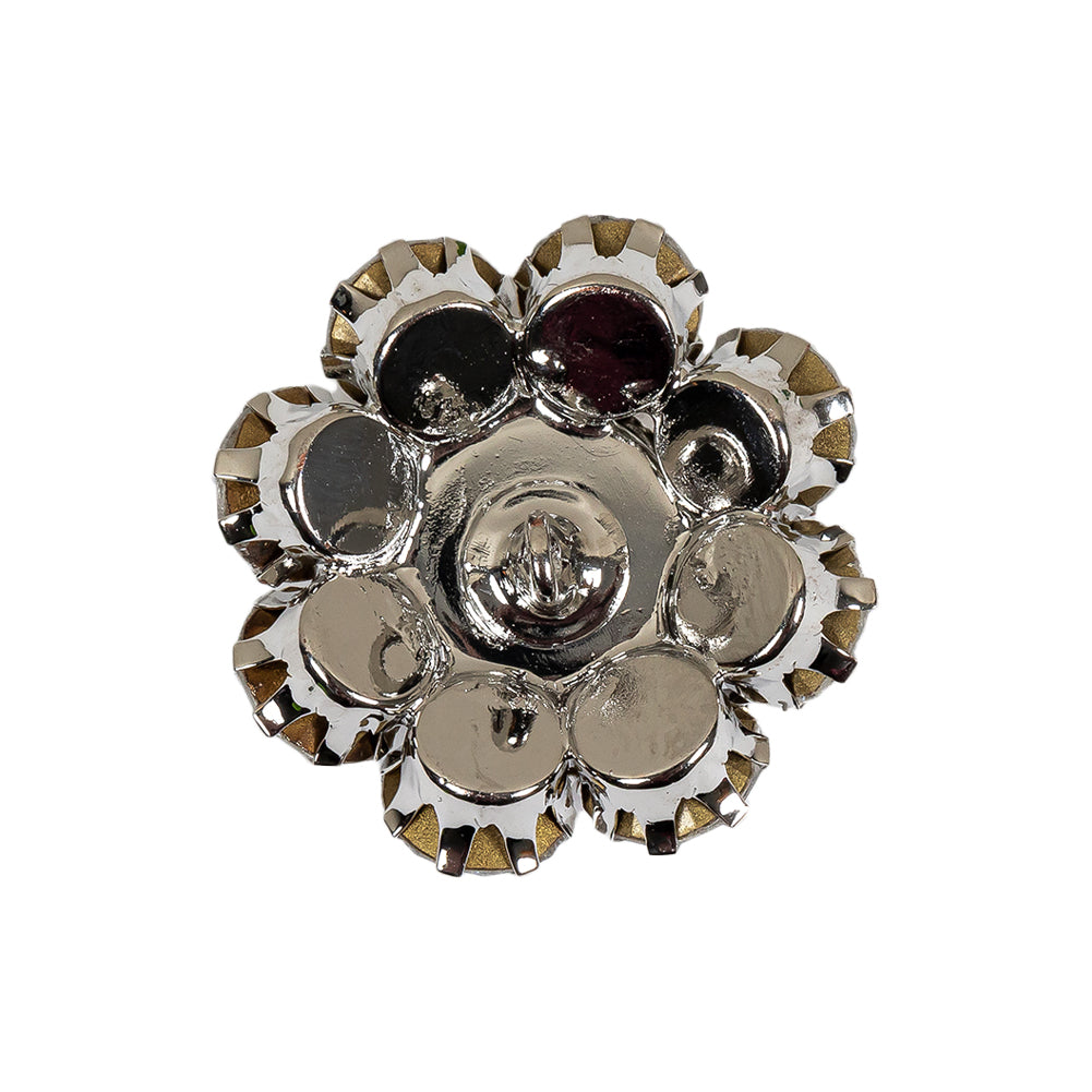 Italian Silver and Crystal Rhinestone Button - 40L/25mm - Joann Fabrics