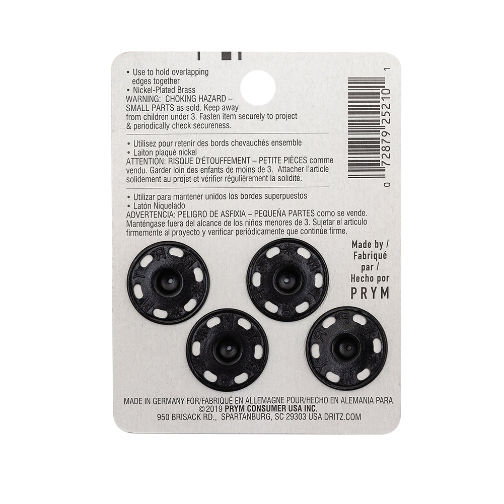 Dritz 4 Black Sew On Snaps - Size 10 - Joann Fabrics