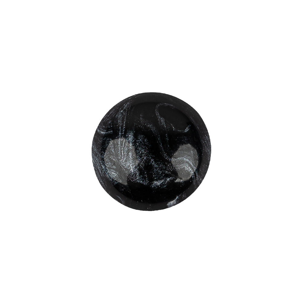 Italian Dark Sapphire and Black Iridescent Dome Shaped Shank Back Button - 24L/15mm - Joann Fabrics