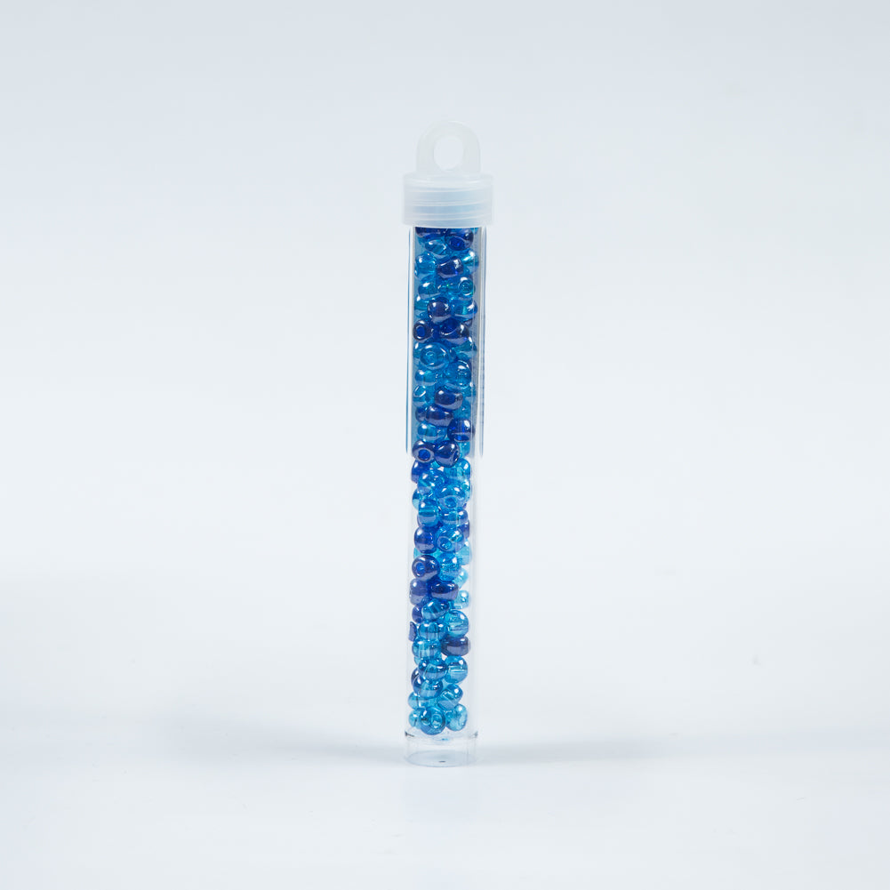 Blue and Aqua Mixed Czech Seed Beads - Size 2 - Joann Fabrics