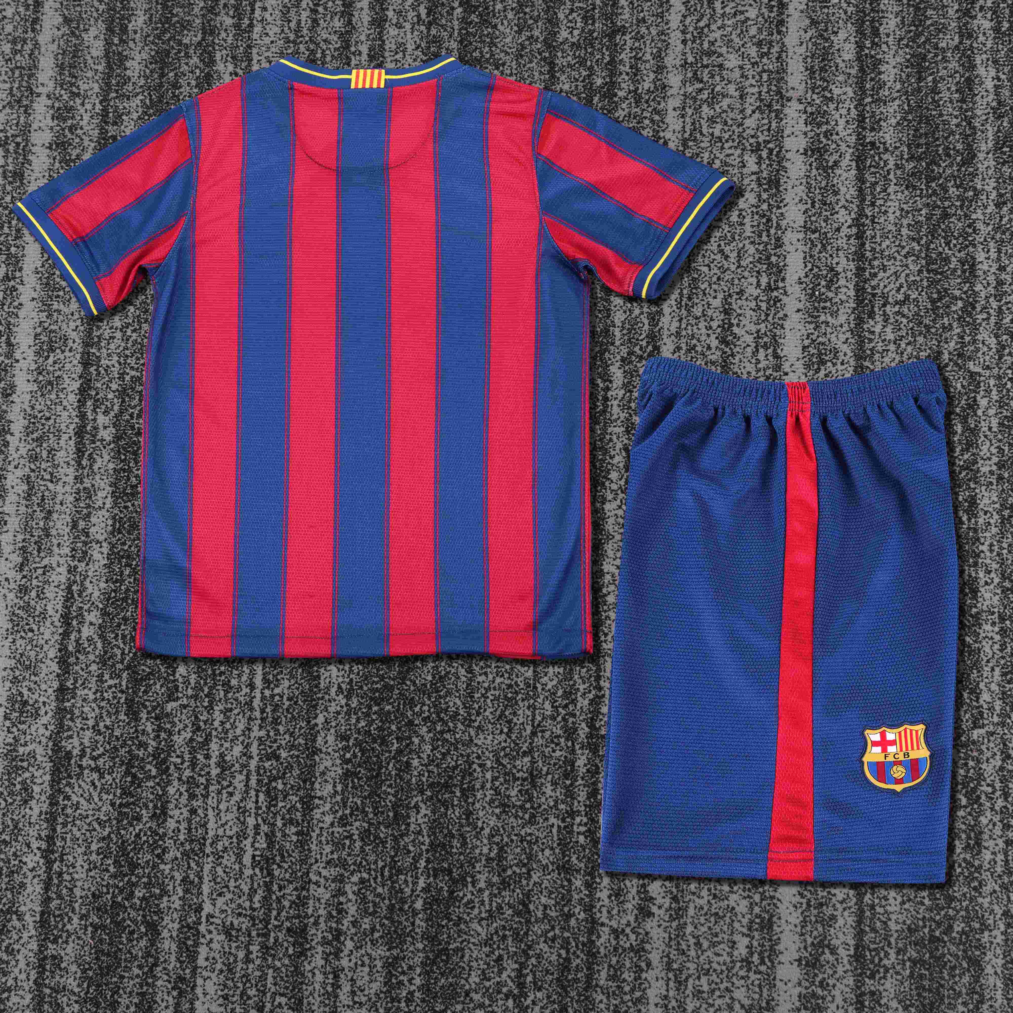 2009-2010 Retro Barcelona Home Football Shirt 1:1 Thai Quality Kids Size