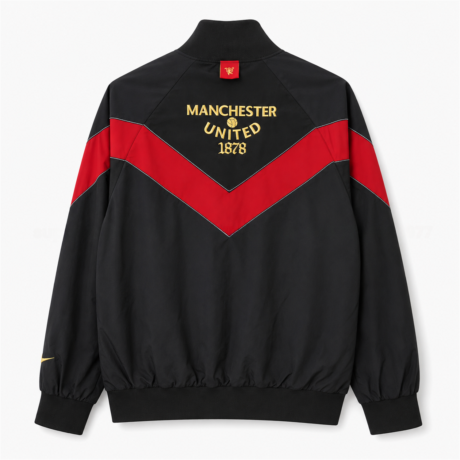 Retro Manchester United 2006-07 Windbreaker Jacket - Black Red - UnitedFutballJersey