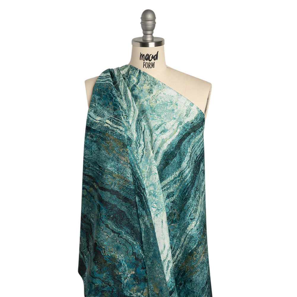 Stonehenge Wide Backing Quilting Cotton by Northcott - Blue Planet Swirling Lines Gradient, 108