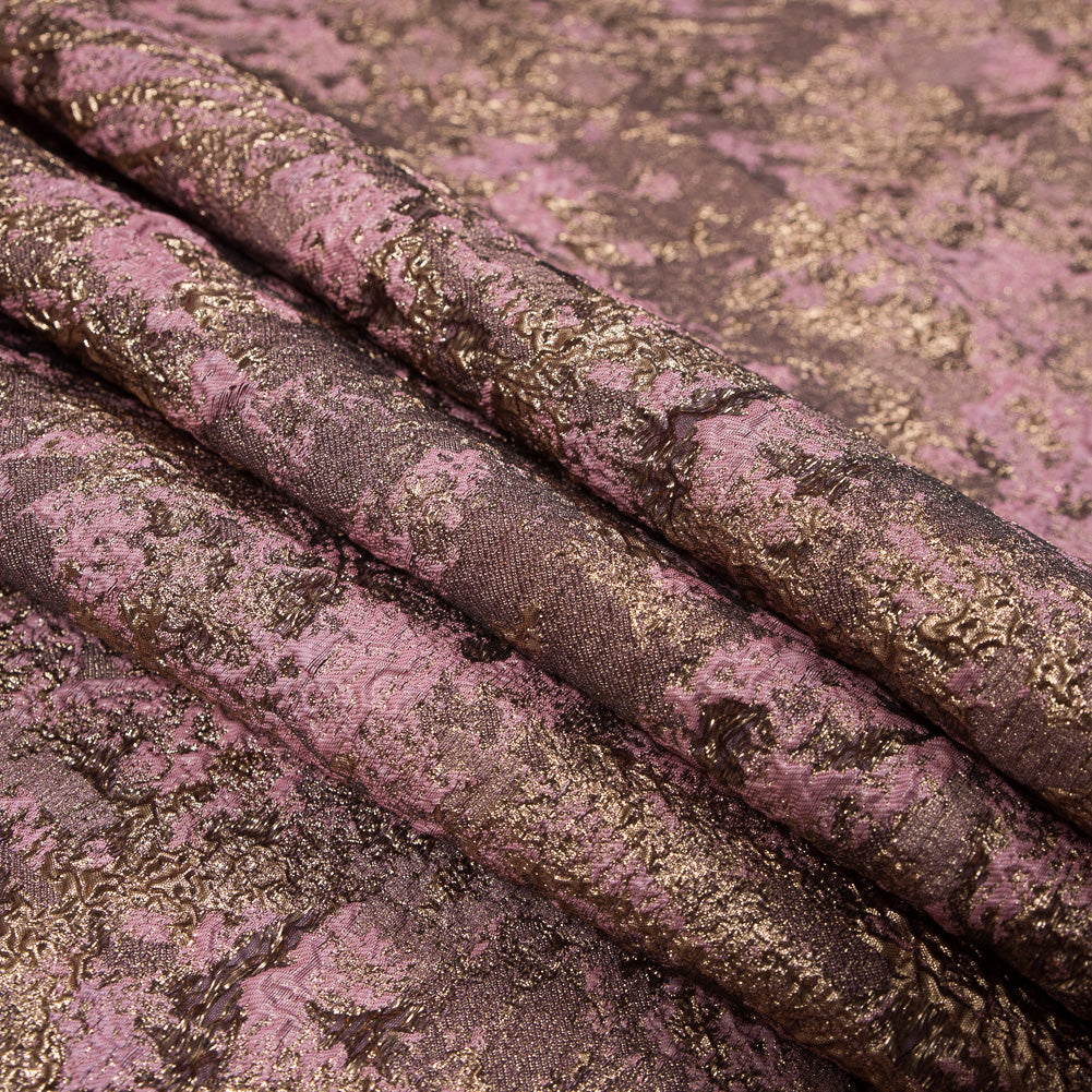 Gold and Pink Luxury Abstract Metallic Brocade - Joann Fabrics