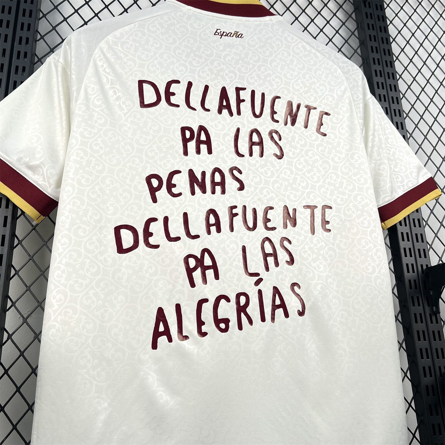 Spain 2026 Dellafuente Co-Branded White Jersey - Fans Version - UnitedFutballJersey