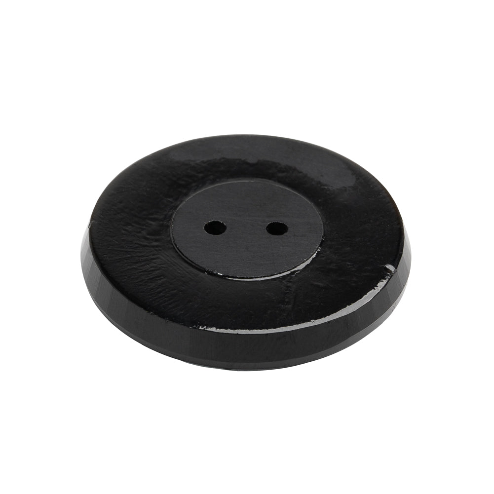 Flat Glass 2-Hole Button - Black - 42L/27mm - Joann Fabrics