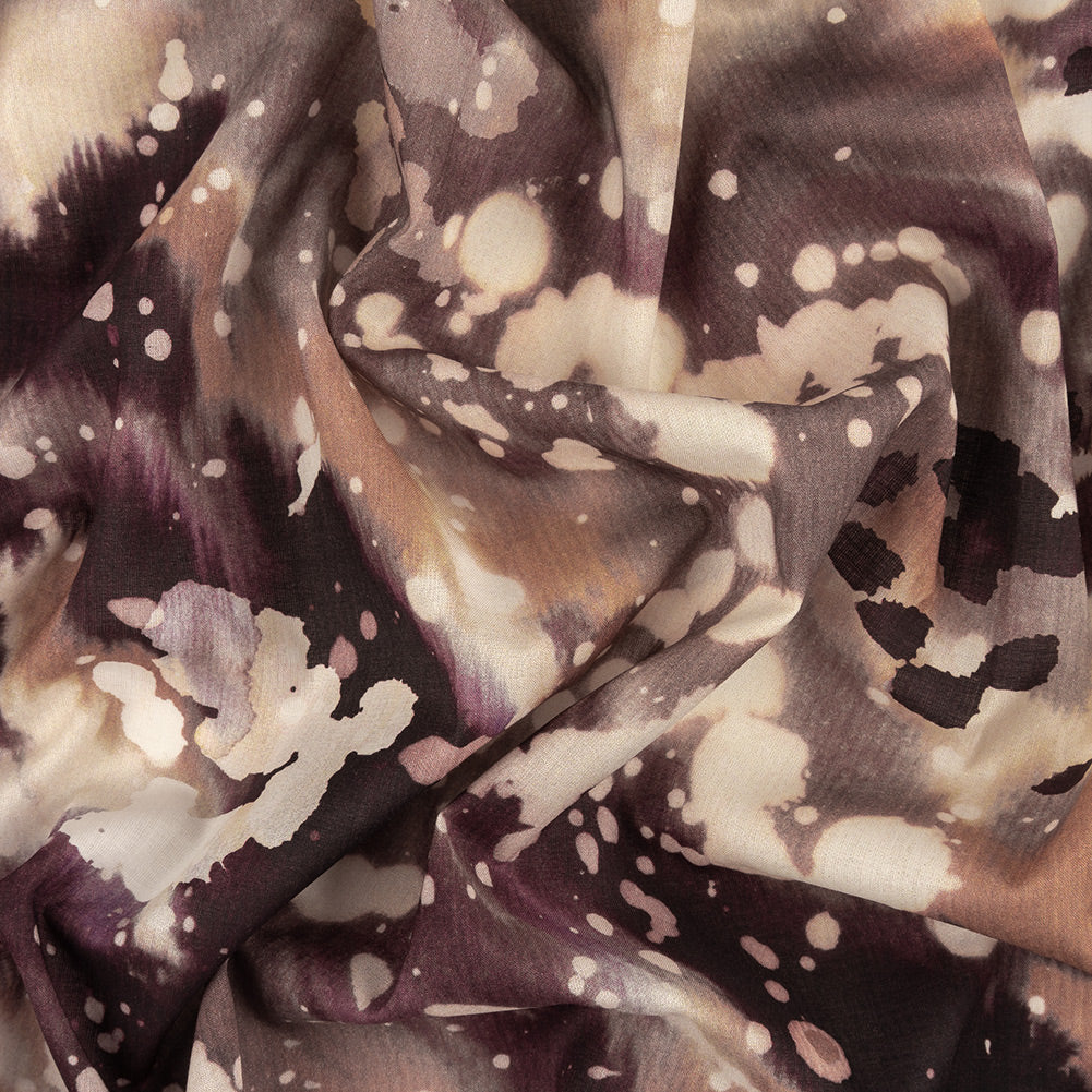 Cotton Voile - Purple Abstract Splatters - L'Amour en Feu Print - Mood Exclusive Wisteria Collection - Joann Fabrics