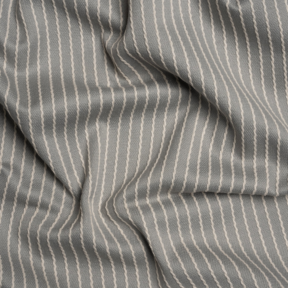Cotton and Polyester Woven - Pebble Tactile Chalk Stripes - British Imported - Joann Fabrics