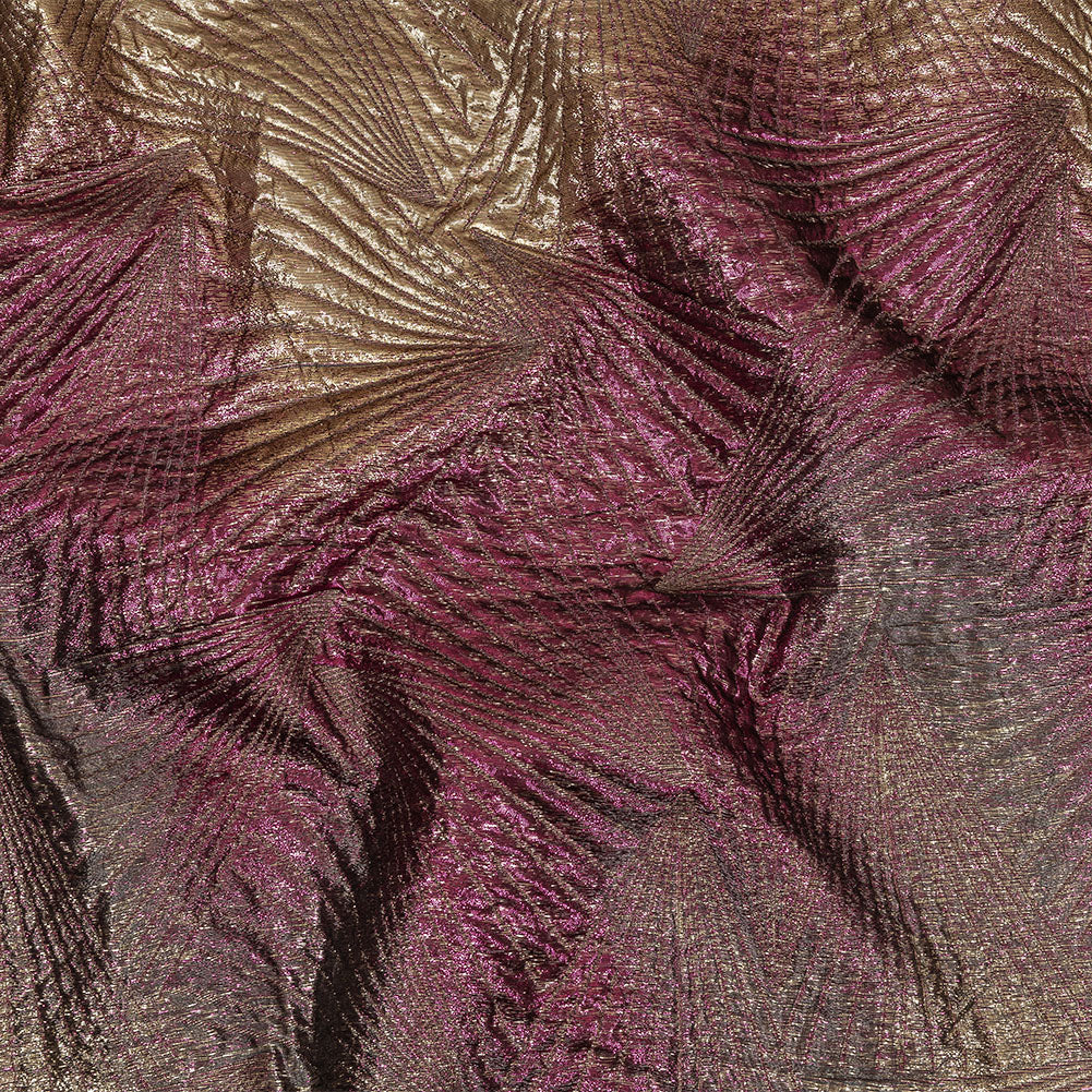 Metallic Purple, Gold and Gray Fanning Rays Luxury Brocade - Joann Fabrics