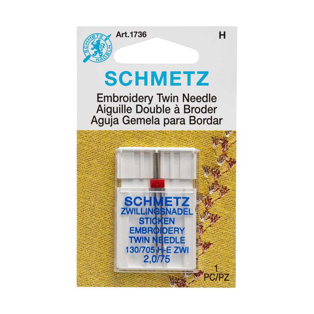 Schmetz Double Embroidery Twin Machine Needle - 2.0/75 - 1 ct - Joann Fabrics