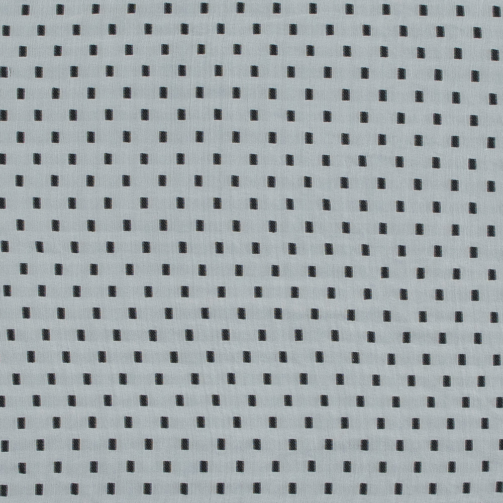 White Crinkled Silk Chiffon with Embroidered Rectangles - Joann Fabrics