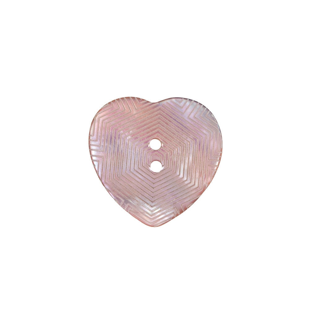 Italian Pink Heart-Shaped Shell Button - 32L/20mm - Joann Fabrics
