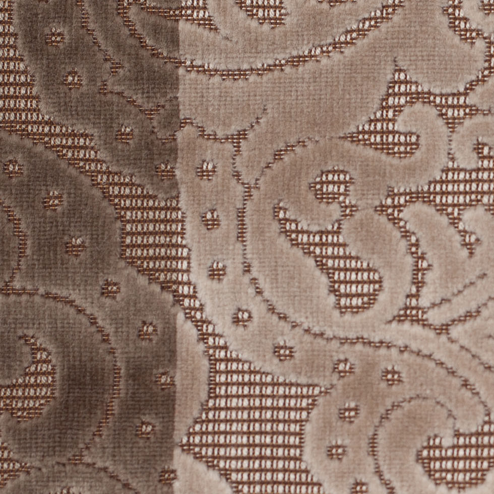 Brown/Beige Stiped Damask Cut-Out Velvet - Joann Fabrics
