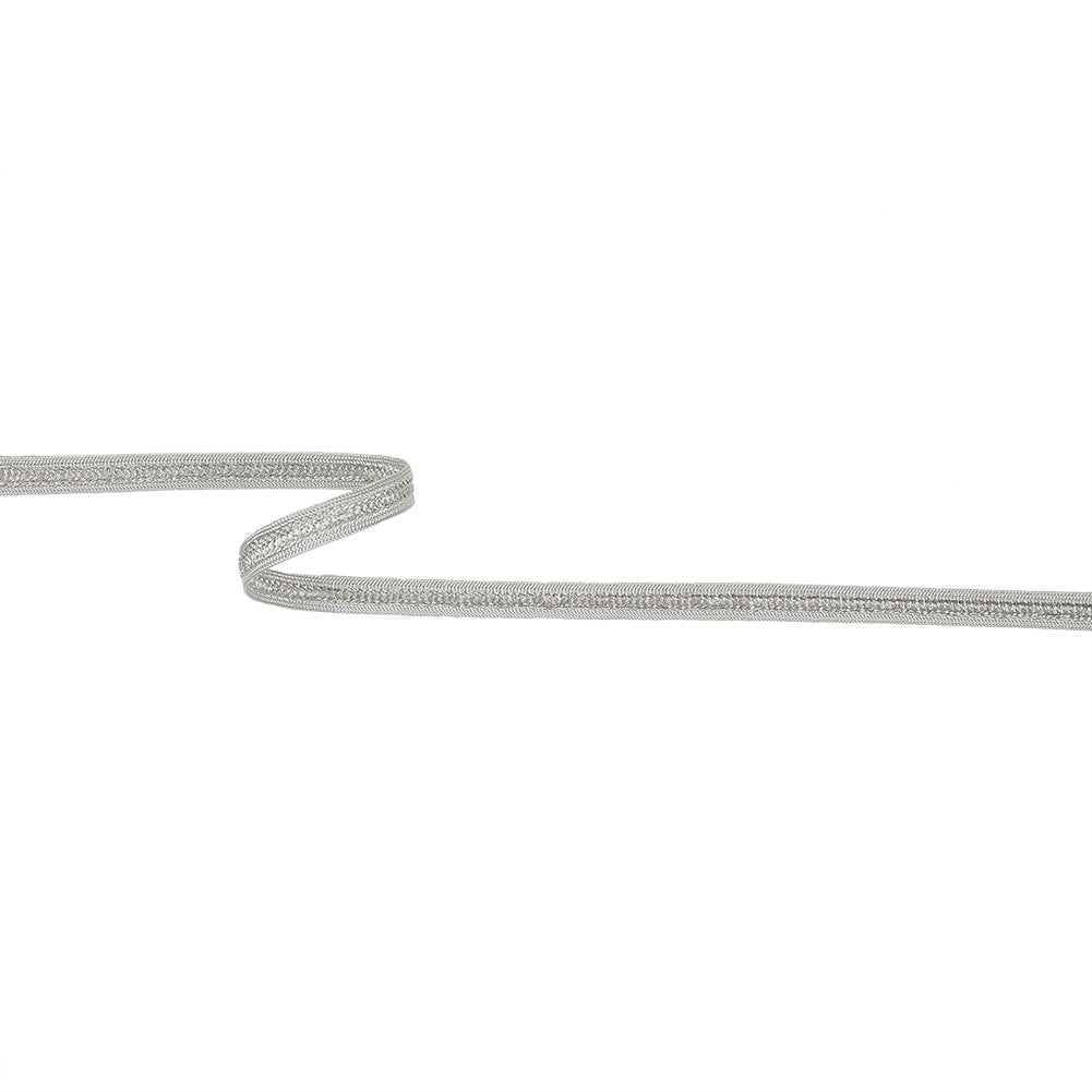 Gray and Silver Criss Cross Braided Trim - 0.3125