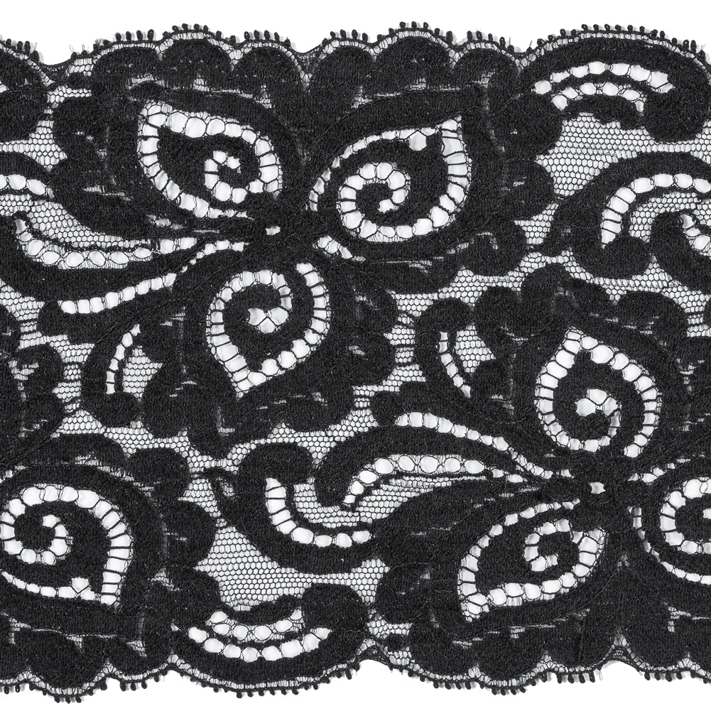 Black Floral Lace Trim - 5