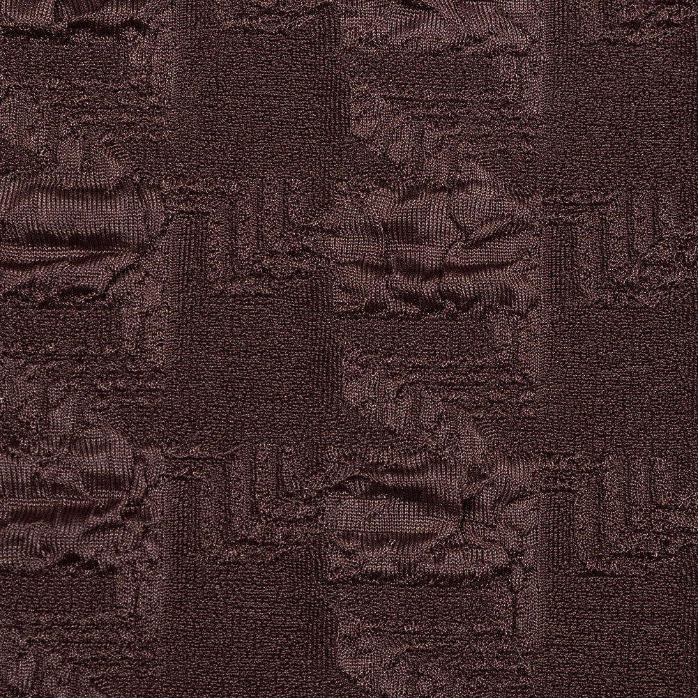 Brown Dimensional Checkered Stretch Knit - Joann Fabrics