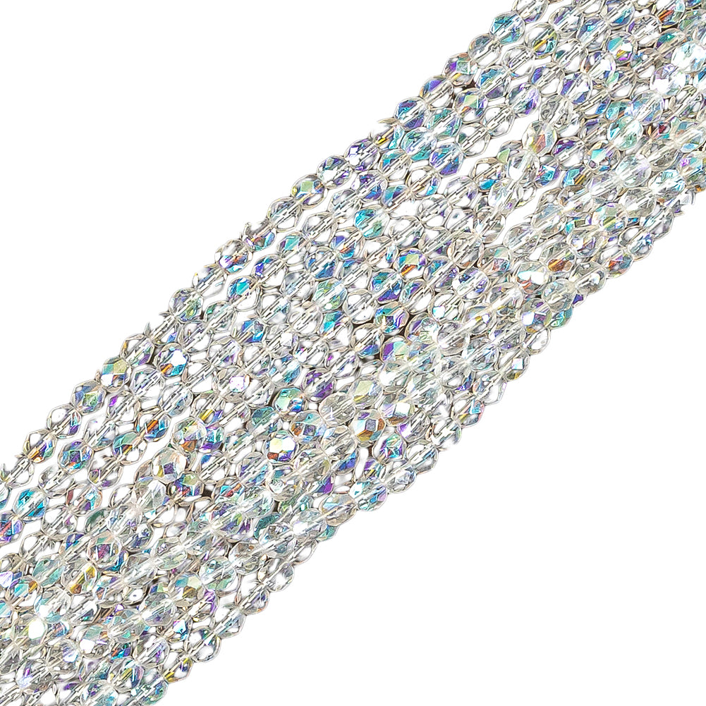 Vintage Crystal Iris Beaded Strands Bundle - 5mm x 9.5