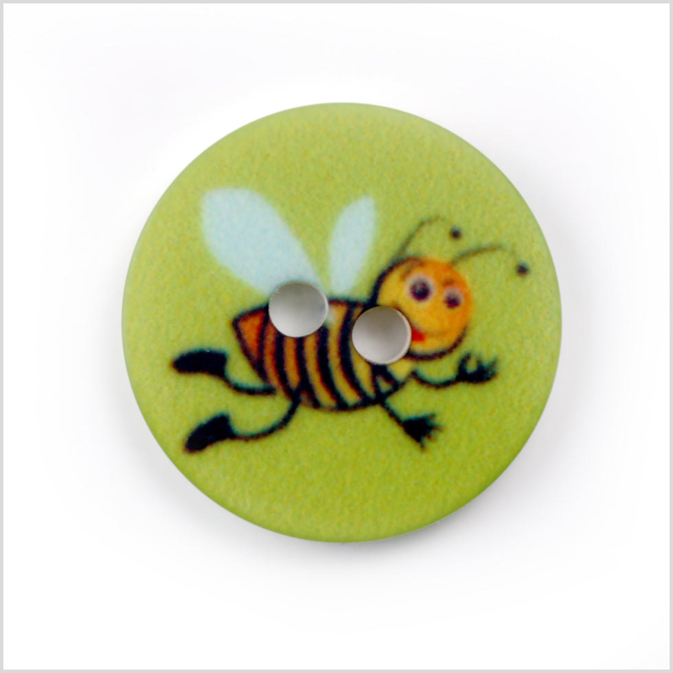 Green Kids Bumblebee Button - 24L/15mm - Joann Fabrics