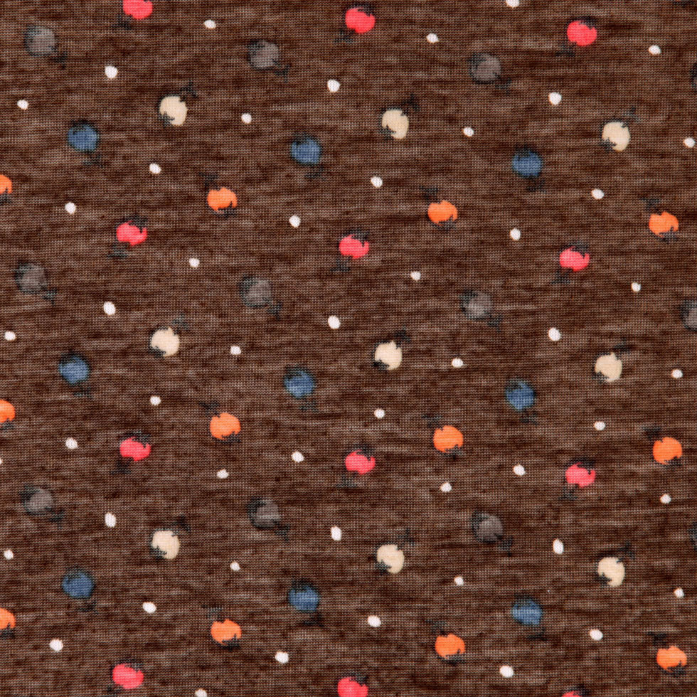 Italian Carob Brown Printed Tissue-Weight Jersey - Joann Fabrics