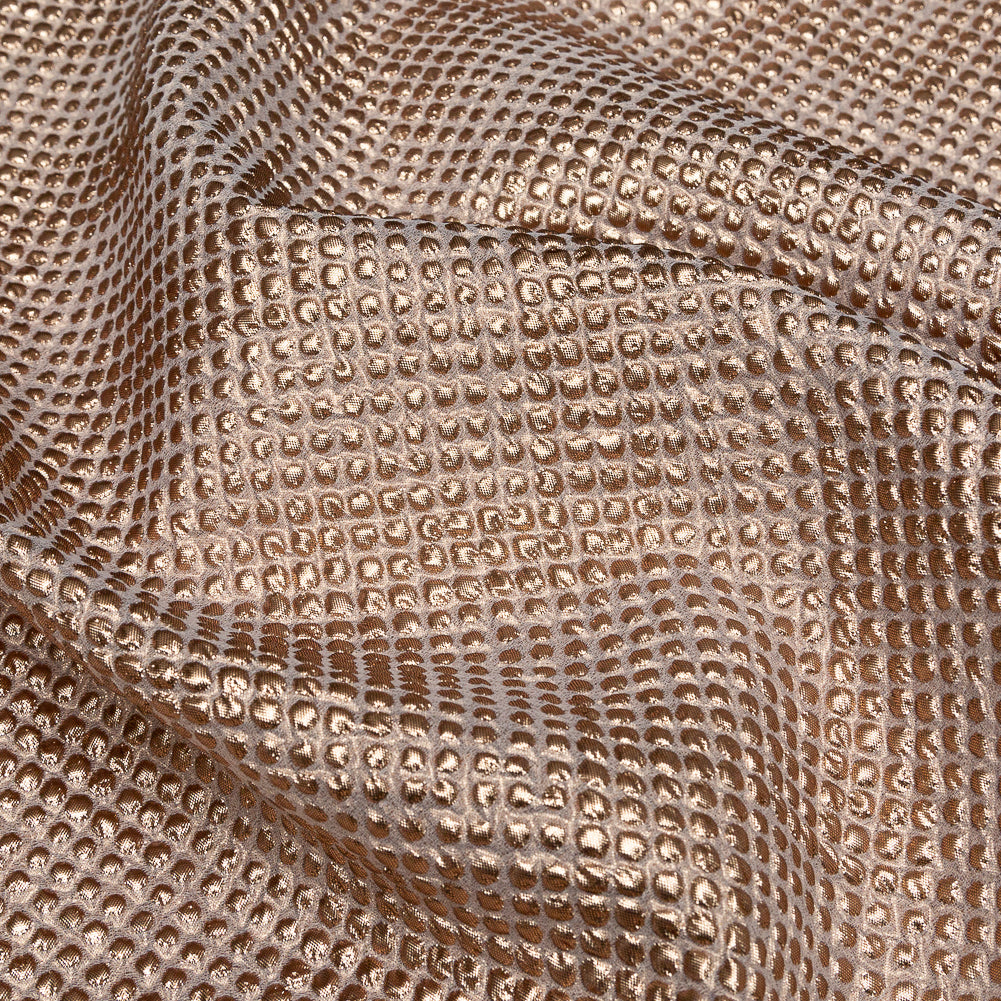 Marylin Metallic Peach Bellini Diamond Quilted Brocade - Joann Fabrics