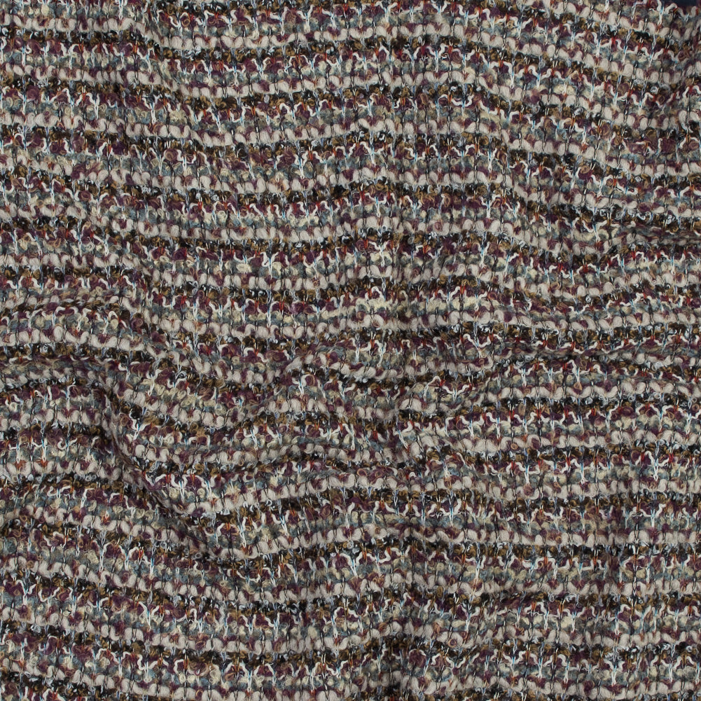 Italian Orange, Green and White Striped Wool Knit - Joann Fabrics