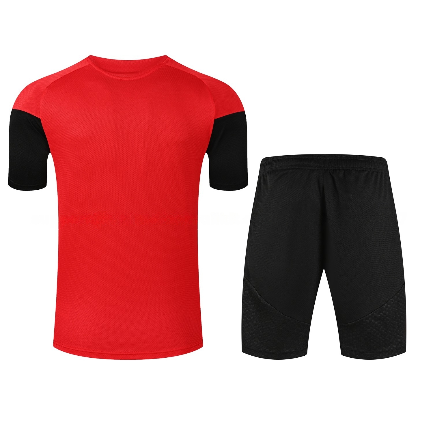 Arsenal 26-27 Short-Sleeve Training Set - Red Top & Black Shorts - UnitedFutballJersey