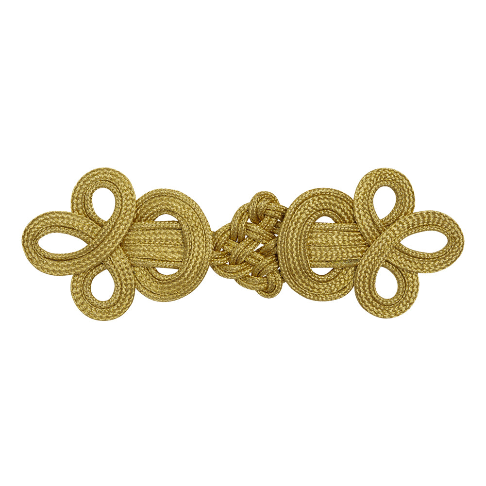 Yaya Han Metallic Faux Frog Closure Applique - Dali Gold Knots, 6.75