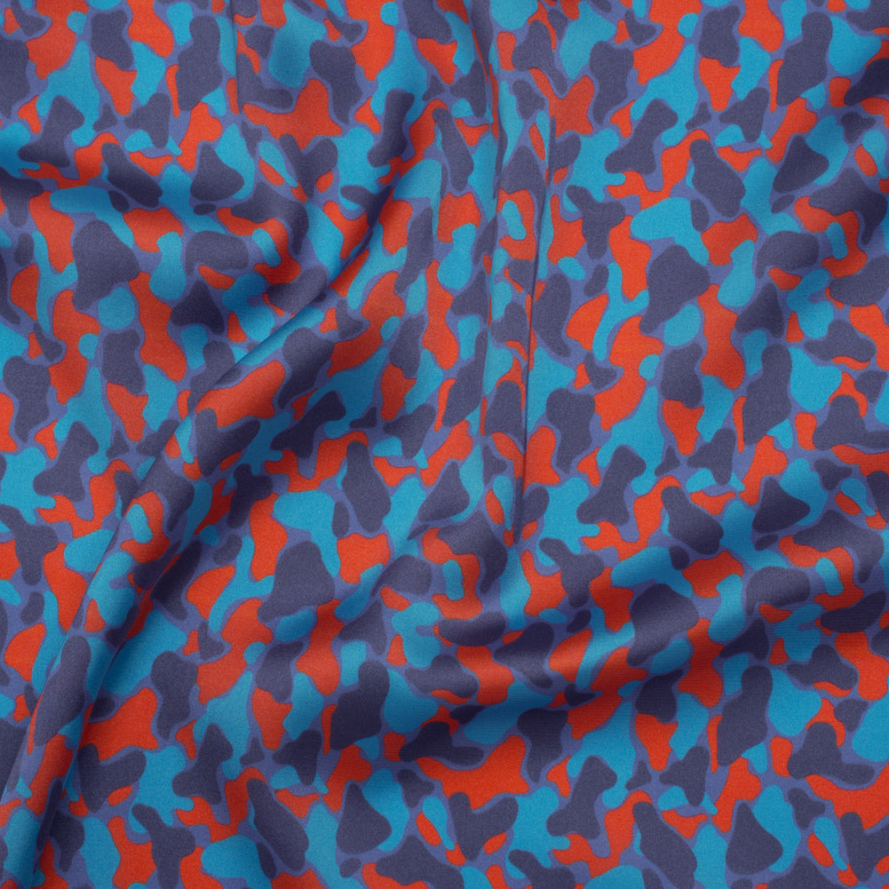 Polyester Charmeuse Print - Red and Blue Abstract - Mood Exclusive Betta Fish - Joann Fabrics