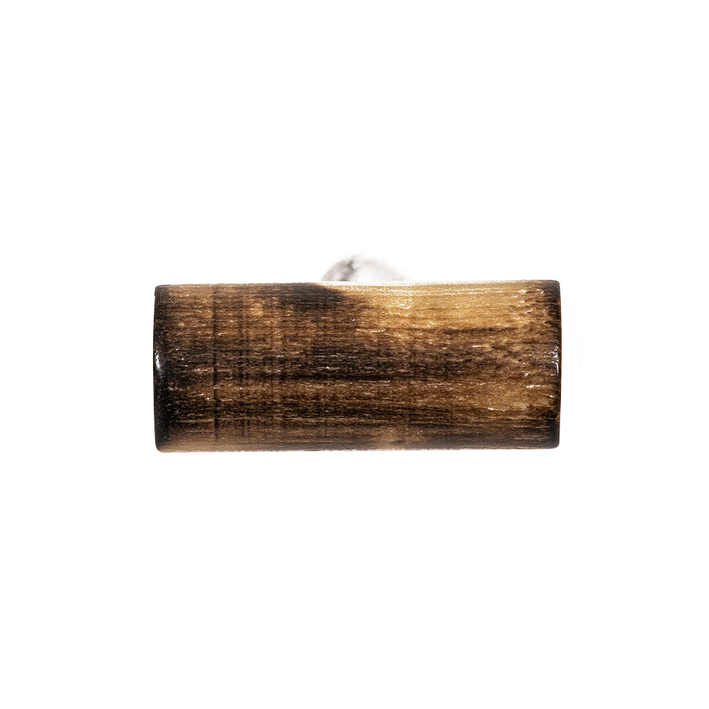 Brown and Natural Rod-Style Wood Toggle with Silver Metal Shank Back - 33L/21mm - Joann Fabrics