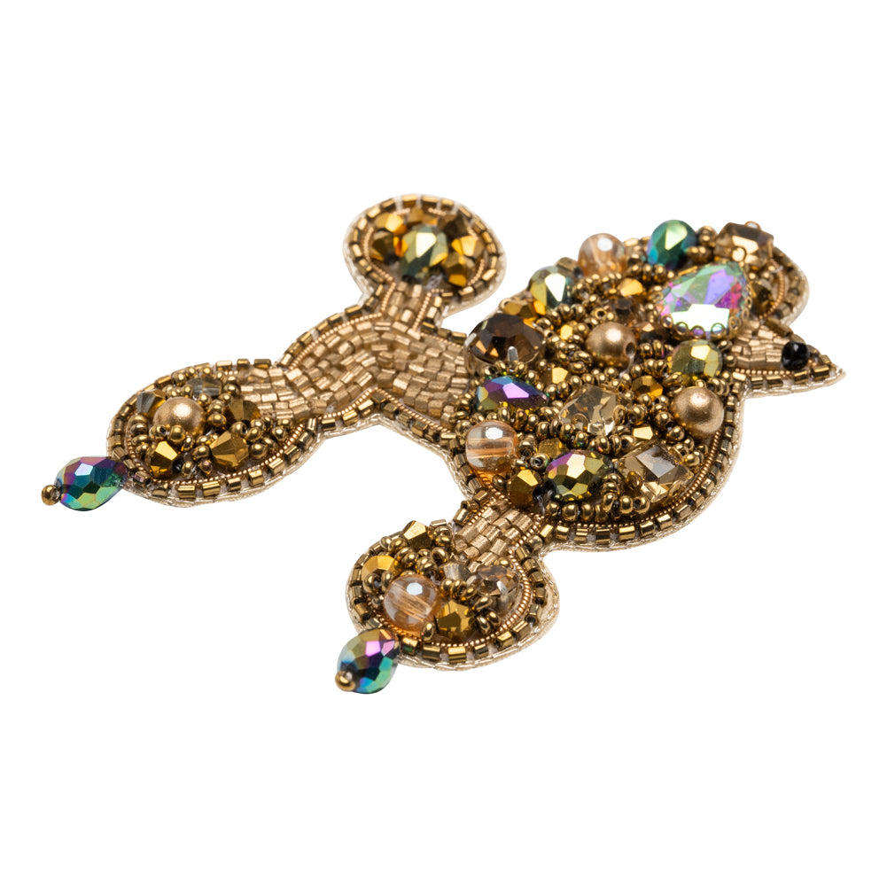 Rhinestones and Glass Beaded Applique, 3.5