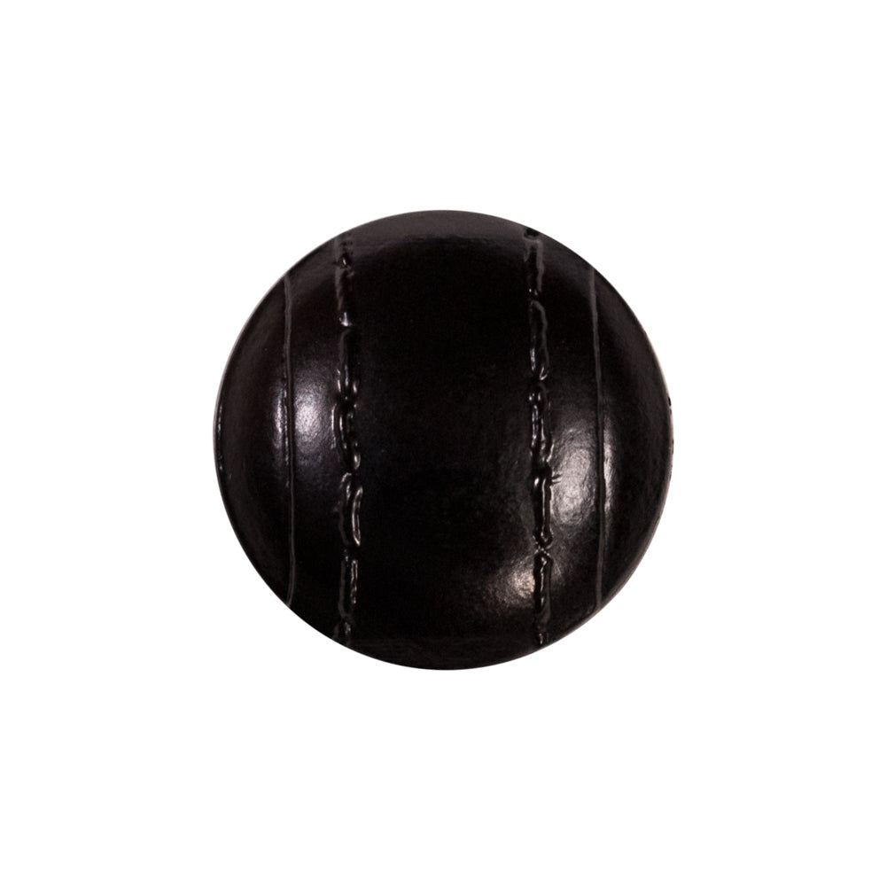 Italian Black Faux Leather Plastic Button - 36L/23mm - Joann Fabrics