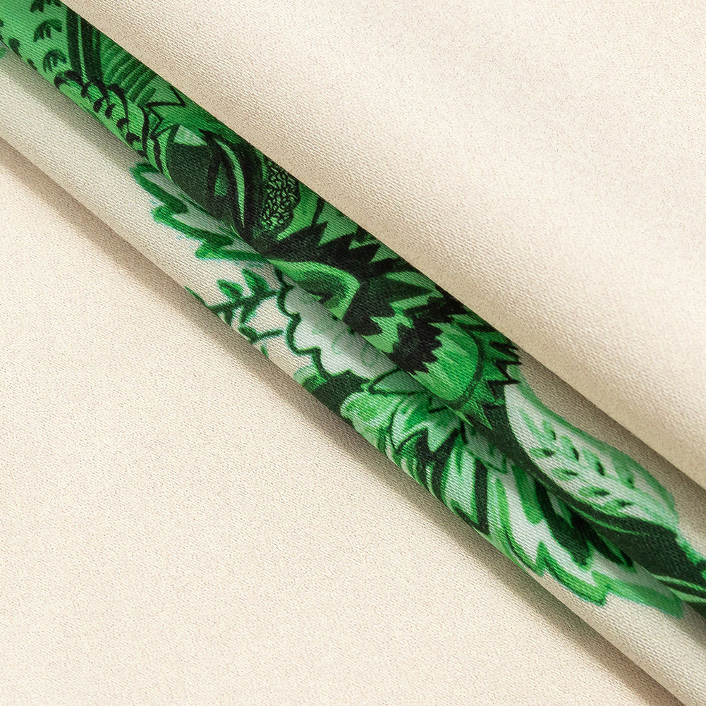 Stretch Cotton Sateen - Kelly Green Floral Stripes - Mood Exclusive Palazzo dei Fiori Print - Joann Fabrics