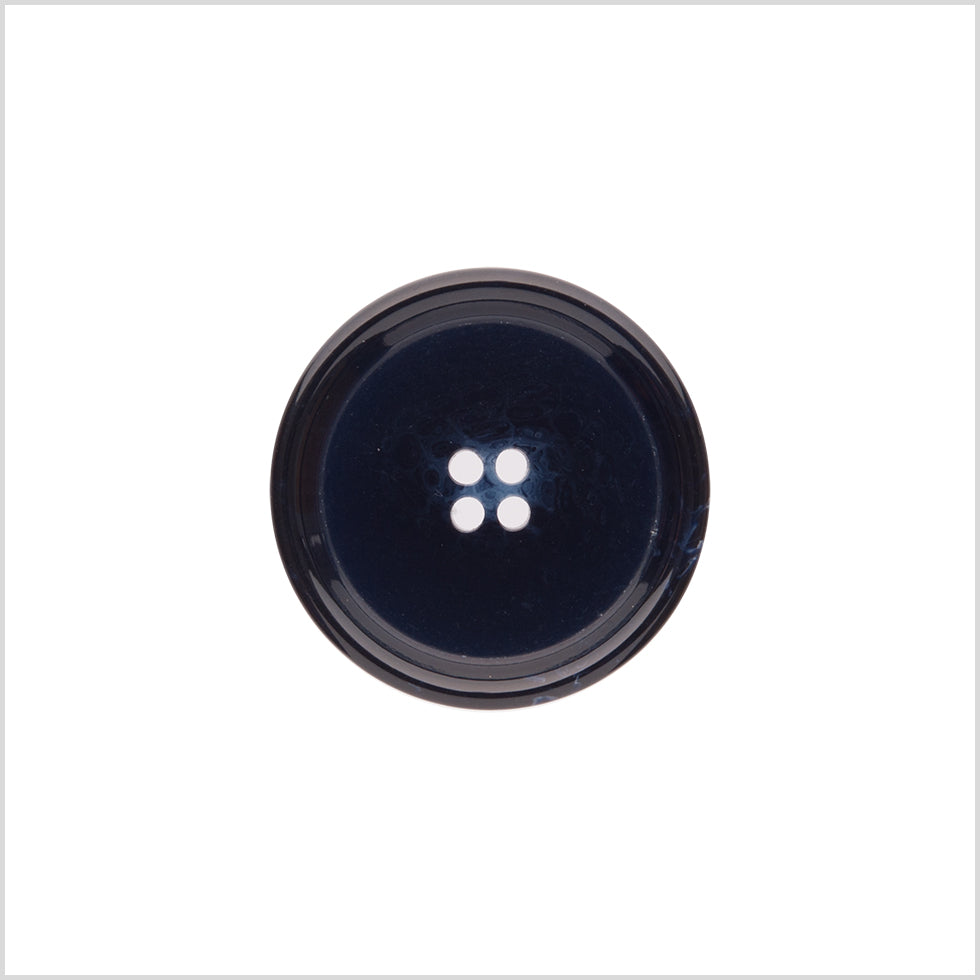 Italian Shiny Navy Rimmed 4-Hole Button - 40L/25.5mm - Joann Fabrics