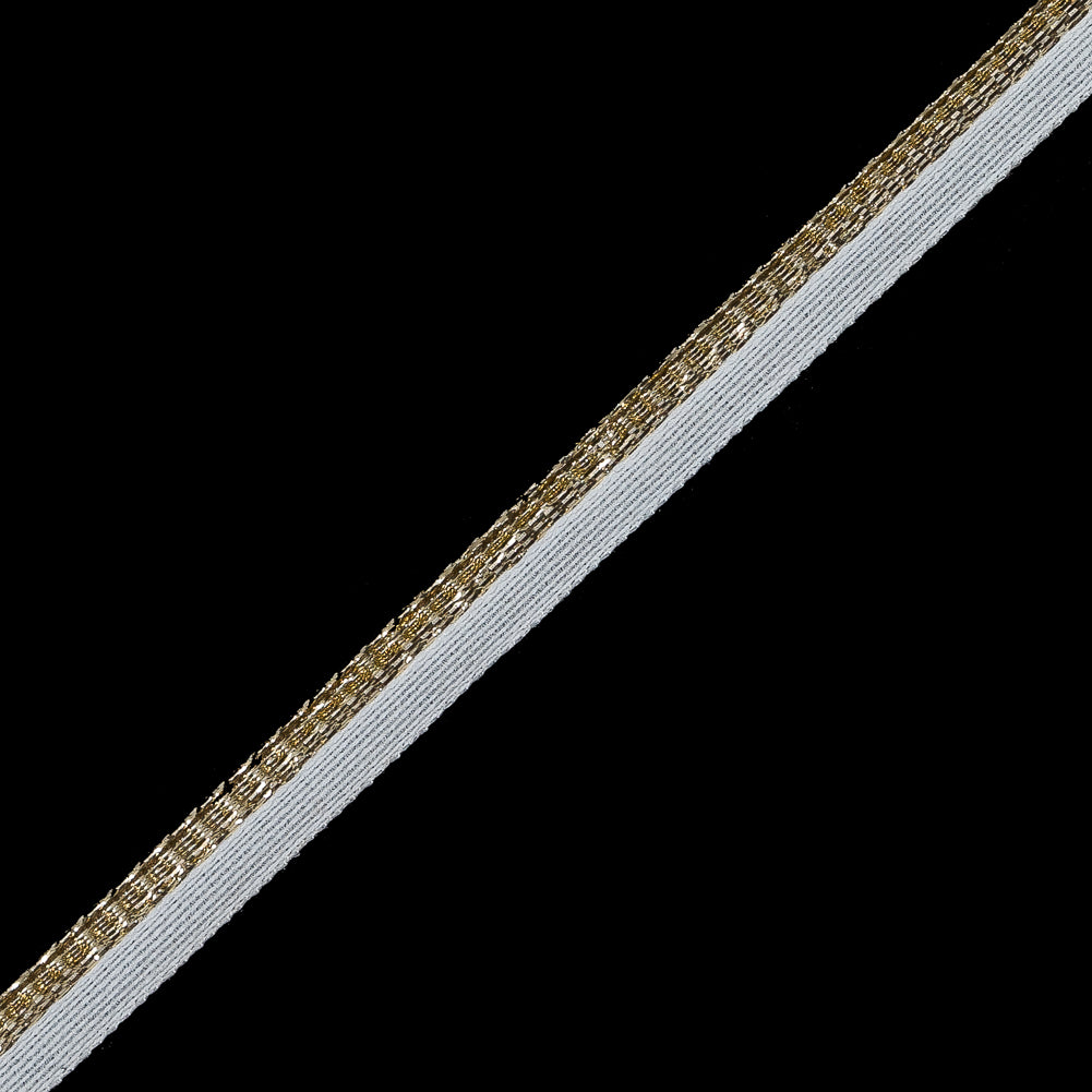Gold Metallic Cord with White Lip - 0.25