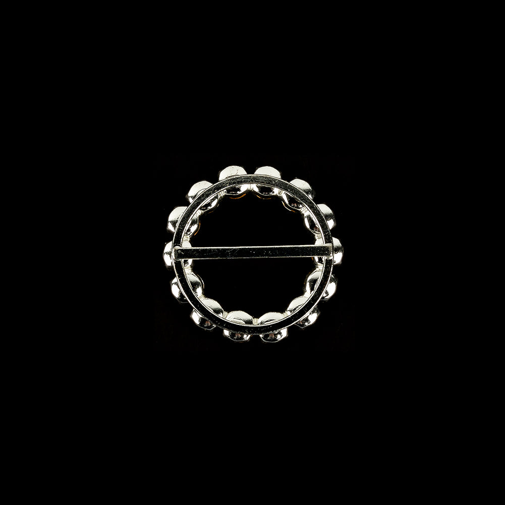 Vintage Czech Crystal Rhinestones and Silver Metal Slider - 1.875