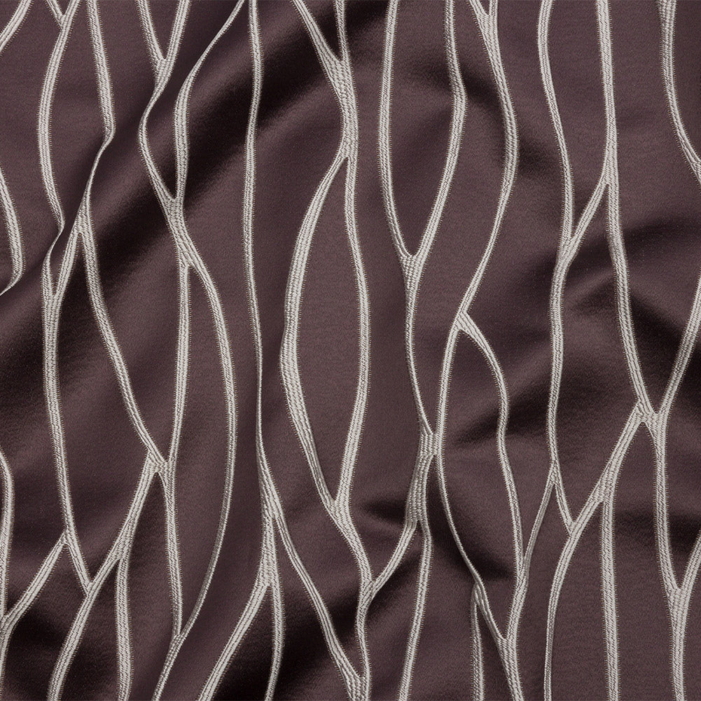 Satin-Faced Drapery Jacquard - Thistle Rippling Lines - British Imported - Joann Fabrics