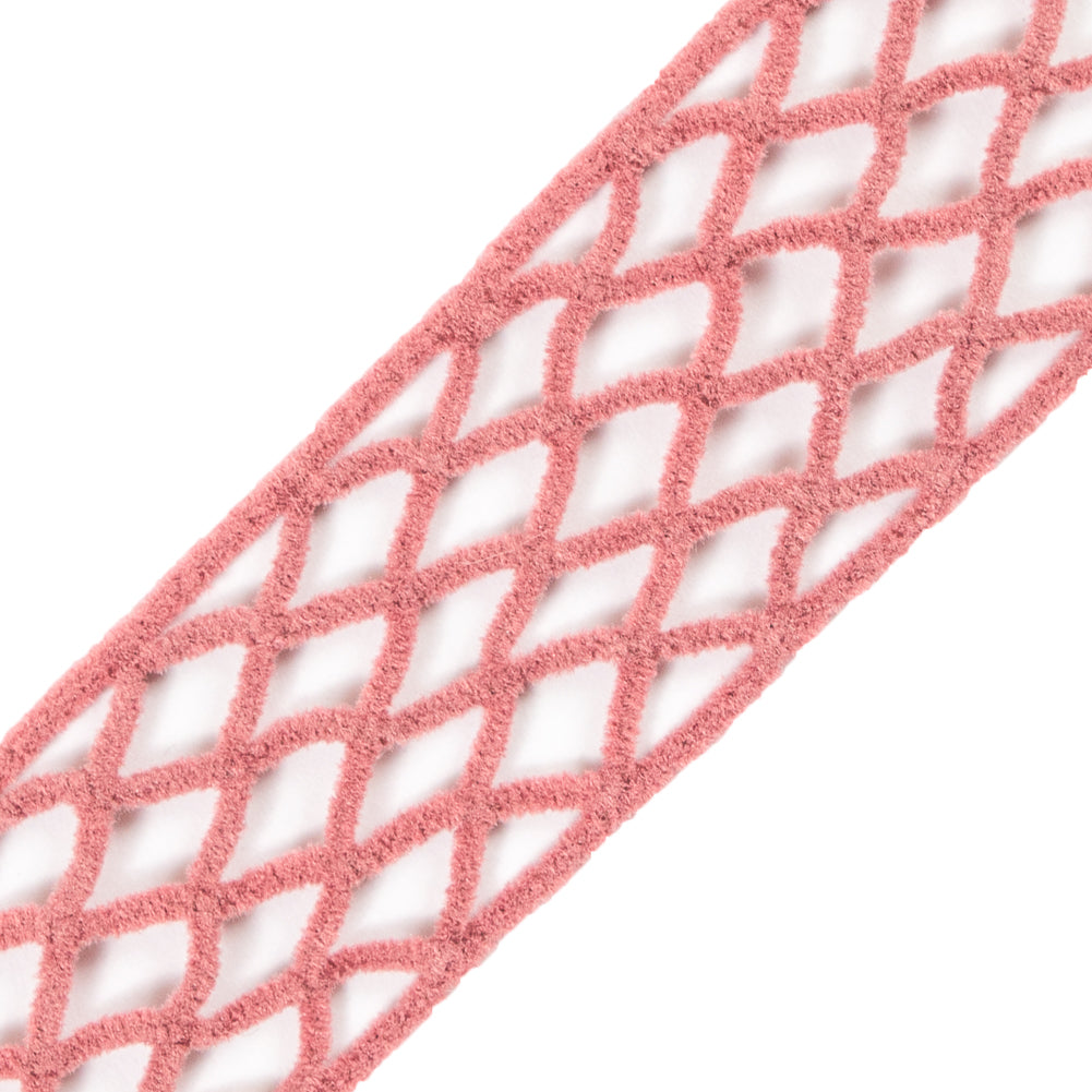 Rose Criss Cross Chenille Trim - 2