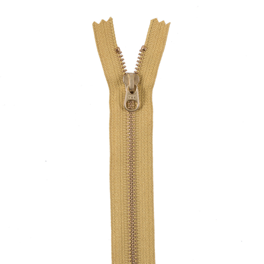 Metal Zipper with Gold Pull and Teeth 8