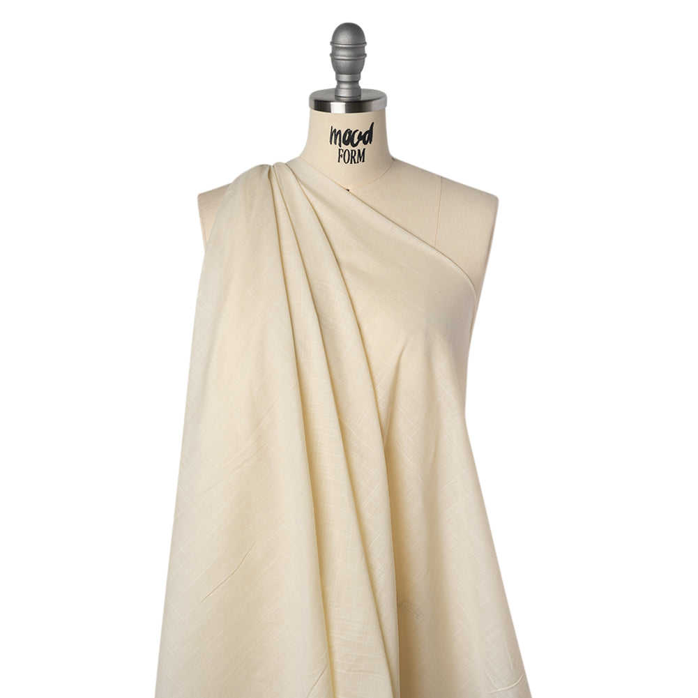 Textured Cotton Voile - Cream - Famous Australian Designer Deadstock - Joann Fabrics