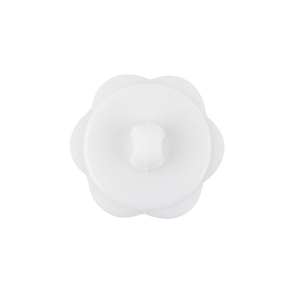 Italian White Floral and Geometric Shank Back Nylon Button - 36L/23mm - Joann Fabrics