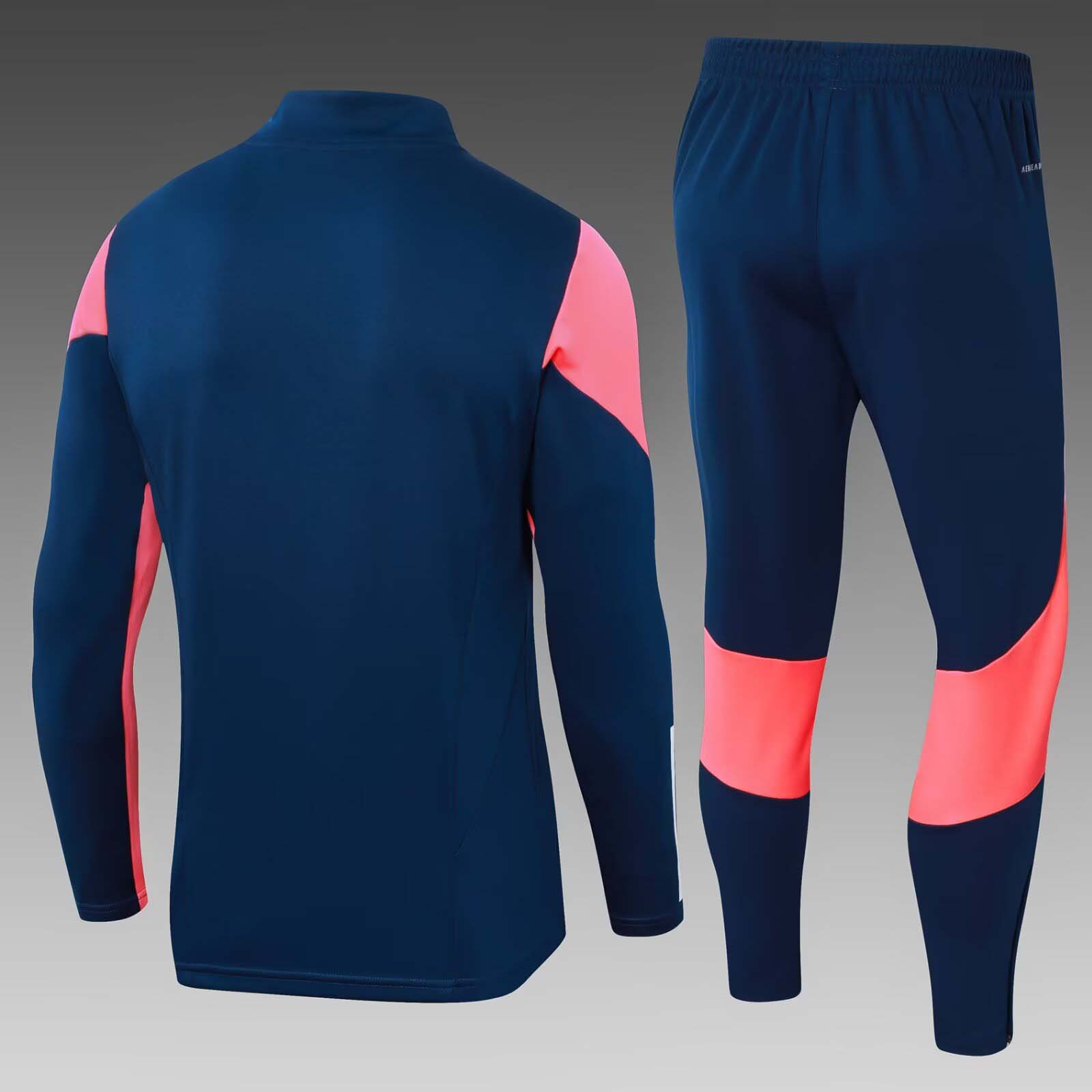 2023/2024 Lyonnais Half-Pull Training Suit Royal blue Football Shirt Set