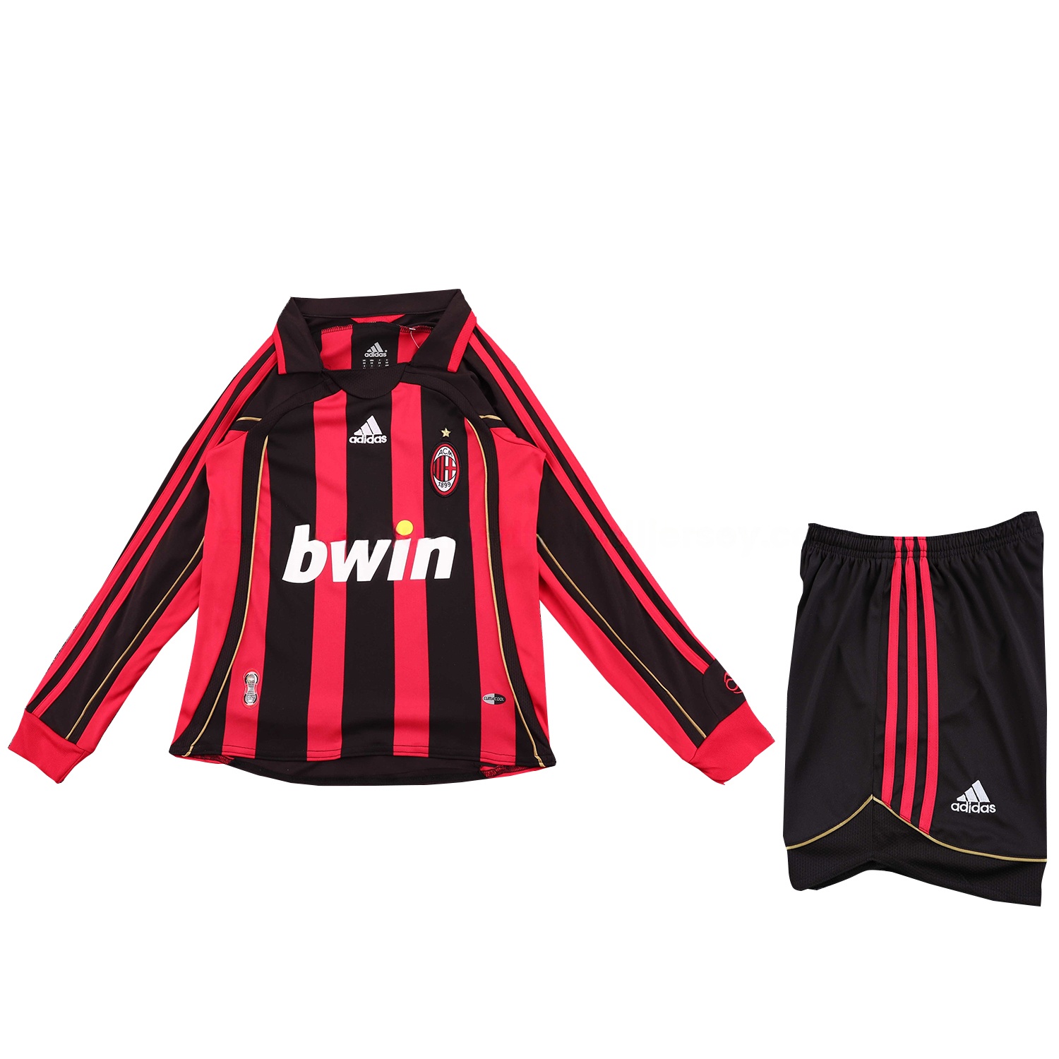 Retro AC Milan 2006-07 Home Long Sleeves Kids Kit - UnitedFutballJersey