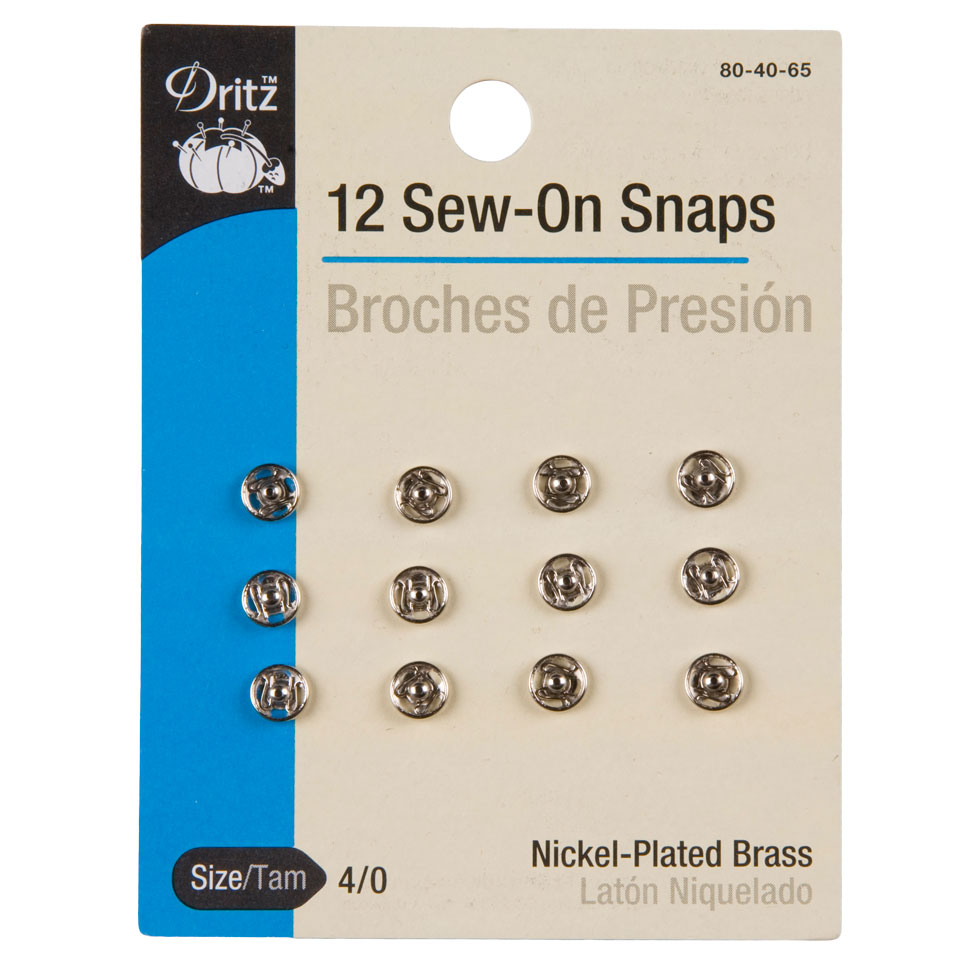 Dritz Nickel Sew On Snaps Size 4/0 - 12ct - Joann Fabrics