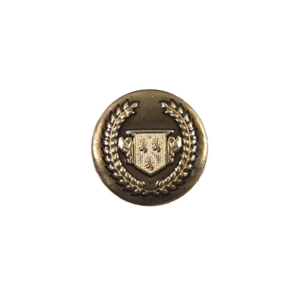 Italian Gold Metal Emblem Button - 24L/15mm - Joann Fabrics