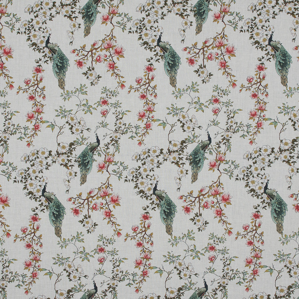 Cotton Voile - White Floral - Dignity of Enlightenment Print - Mood Exclusive Key Largo Collection - Joann Fabrics
